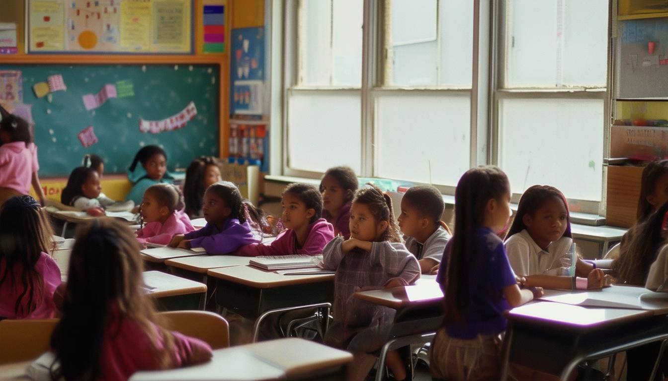 Classroom of 5th grade students in Detroit